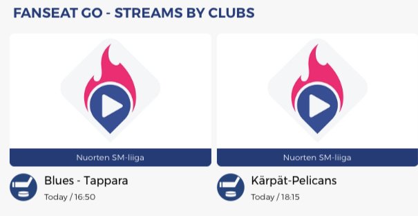 Nuorten SM-liigassa starttaa tänään puolivälierät! Katso @a_karpat vs @PelicansFi ja <a href="/BluesNuoret/">Blues Nuoret</a> vs <a href="/tapparanuoret/">Tappara A-nuoret</a> suorina lähetyksinä FanseatGo'sta. Muistathan, että samalla tuet seuroja! bit.ly/2qpDtDp #FanseatGo #ASMfi #ASMliiga