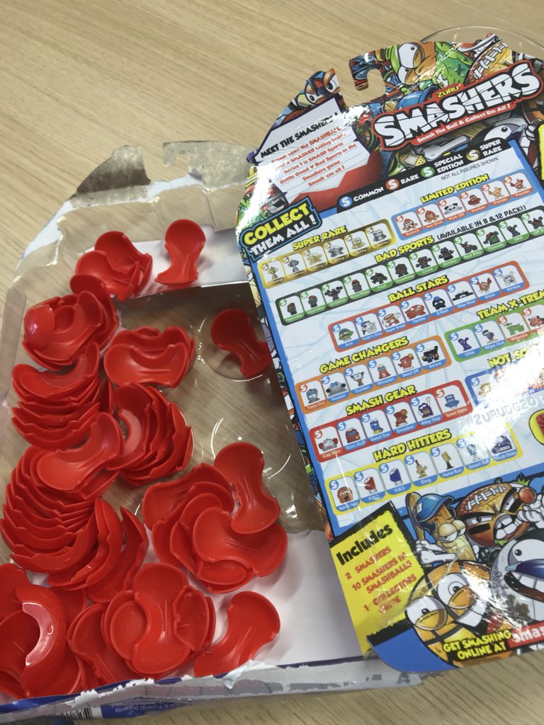 Jegermy's tweet photo. plastic waste from kids toy #smashers is deplorable. Please do not buy as sending out wrong message to children #plasticwaste #zuru #recycle #singleuseplastic https://t.co/zWsA14qDOJ