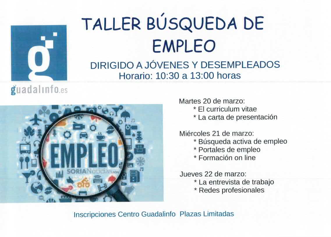 TALLER BÚSQUEDA DE EMPLEO
<a href="/RedGuadalinfo/">Vuela Guadalinfo</a>