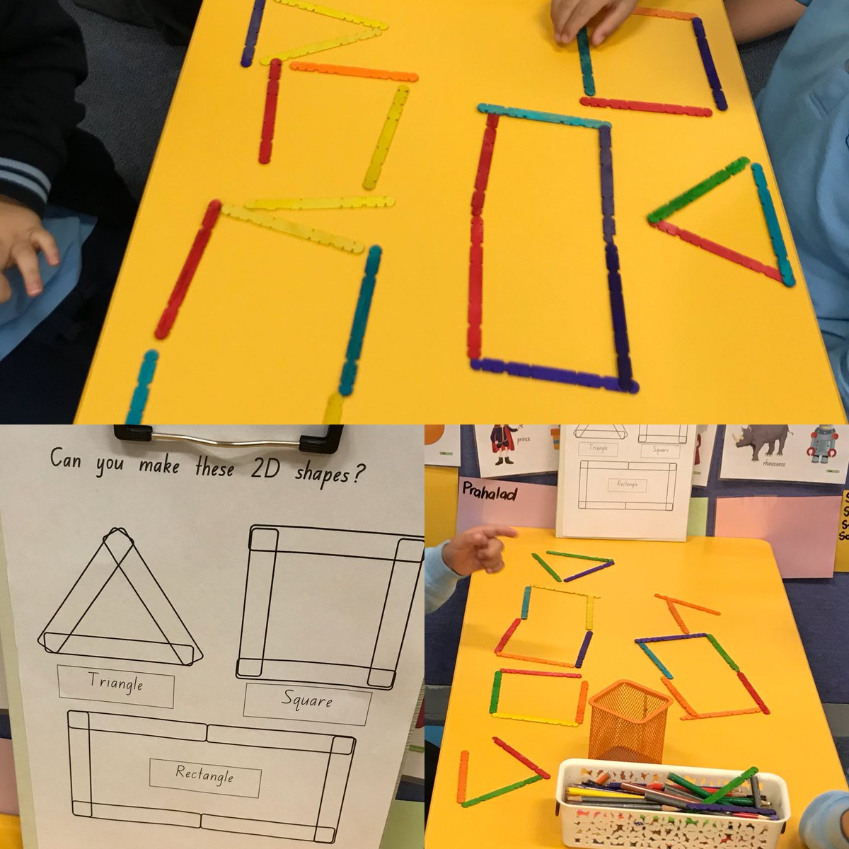Exploring the properties of #2Dshapes in KB. #kindergarten #maths #lps
