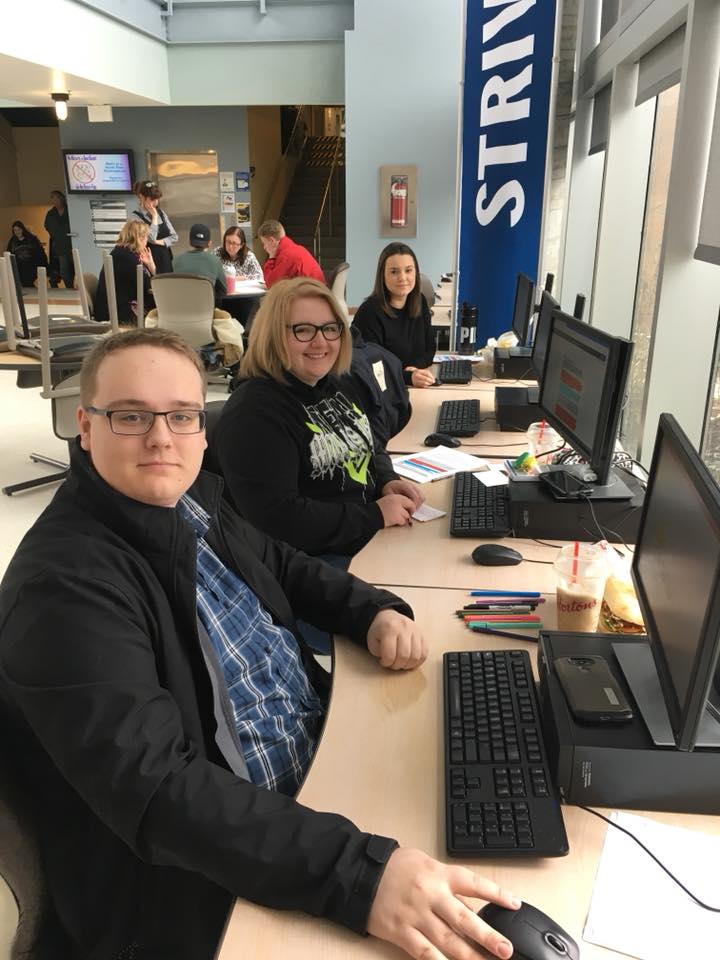 NSCCpictou's tweet photo. Even with March break, it didn’t stop Enactus students @NSCCpictou from preparing for Regional Competitions later this week. Best of luck to all! @enactuspictou  @NSCCNews https://t.co/U698KOMW5n