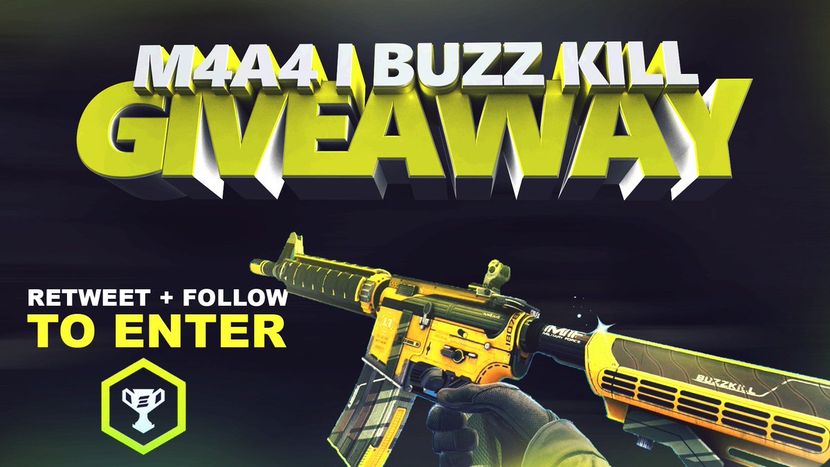EBattlesGG's tweet photo. ★M4A4 | Buzz Kill  ($18) #CSGOGiveaway★

Rules:
✔Follow @EBattlesGG 
✔RT + Like
✔Tag 1 friend!

Ends in 1 day! GLHF https://t.co/kfmHZy588O