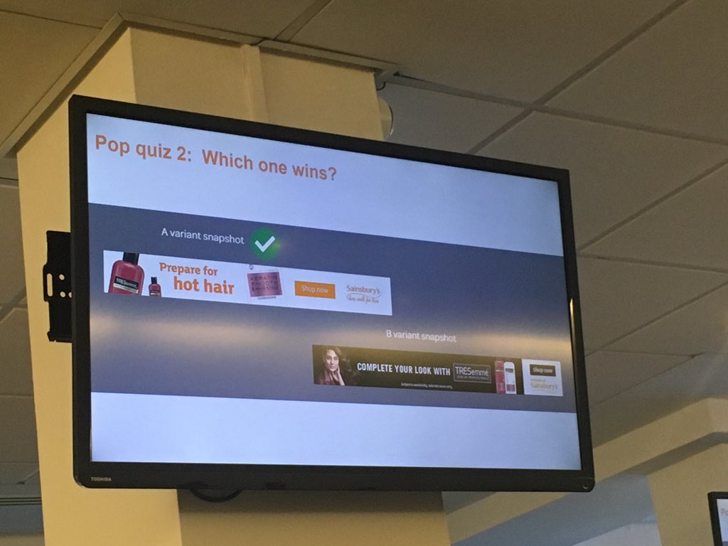 xszamankax's tweet photo. Great talk by Clodagh Moriarty about the importance of AB testing and understanding your online user’s behaviour. Manage expectations, don’t disturb their flow and be as personalised as you can. #grocerconference @sainsburys #usertesting #ux #ui #abtestingtalks #marketing #FMCG https://t.co/iyL84X9fjz
