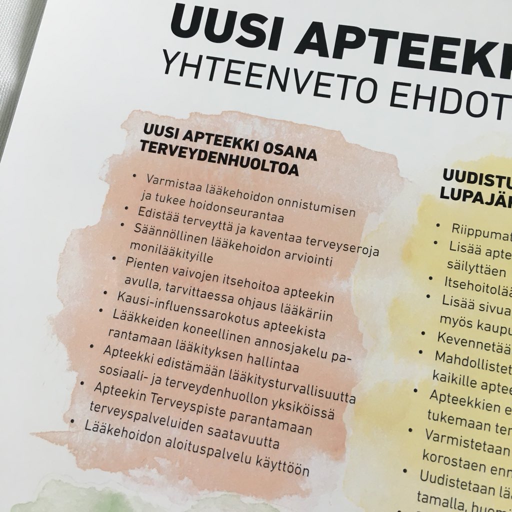 Lääkehoidon aloituspalvelu apteekissa olisi erinomainen tukemaan onnistunutta lääkehoitoa. #Uusiapteekki <a href="/Apteekkarit/">Apteekkarit</a>