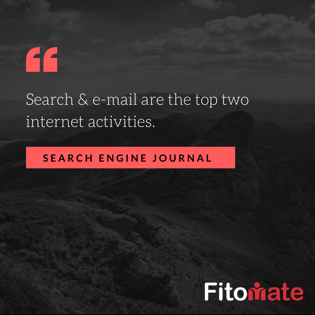 Search and e-mail are the top two internet activities!

#thefitomate #fitnessmarketing #healthclubs #gyms #fitnessstudios #yoga #fitnessbusinessowners