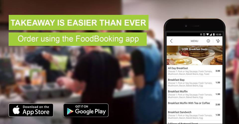 CODEstudentchat's tweet image. Good evening, all. :)
The FoodBooking app (available on Apple and Android) can be used to order food from the Café! :) (During opening times).
You can also find the app here:
play.google.com/store/apps/det……
itunes.apple.com/gb/app/foodboo……
- Angel Sarah.