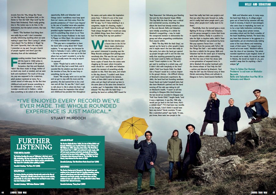 LTW speaks to <a href="/bellesglasgow/">belle & sebastian</a> about the magic of recording, Buddhism and Cliff Richard in our new Scottish music special issue (no.14), in shops now. Order from anywhere here tinyurl.com/ybj3xdlk