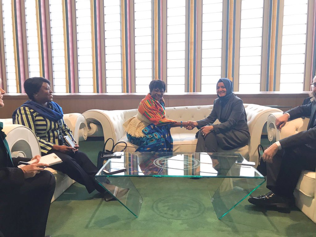 Gana Cinsiyet, Çocuk ve Sosyal Koruma Bakanı Otiko Afisah Djaba ile kadınların ekonomik hayata katılımları ve güven içinde yaşayabilmeleriyle ilgili görüş ve çalışmalarımızı paylaştık. #CSW62