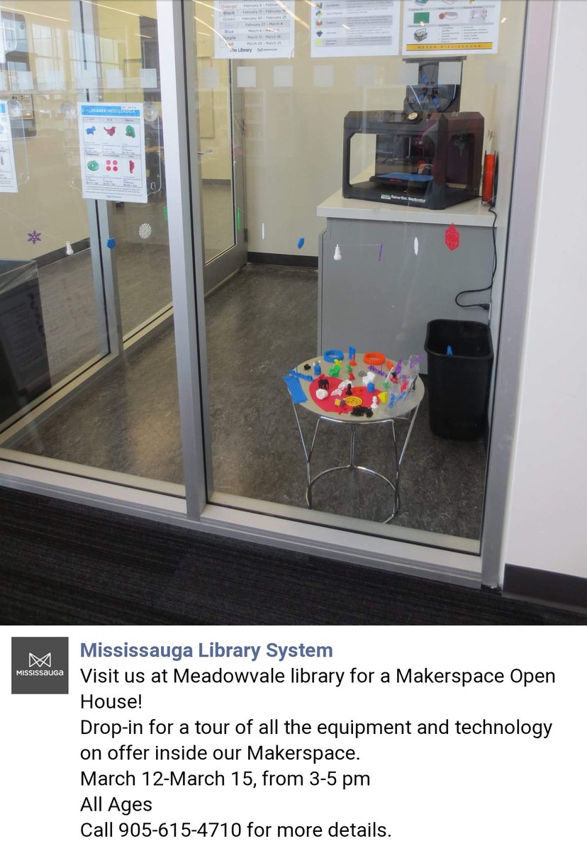 BearsESTEAM's tweet photo. Bear ESTEAM team looking for something to do during the March break? Check out Meadowvale Library's Makerspace! Daily 3-5 Mar 12-15 https://t.co/9S2N4ZfIMU. Tag your photos with #BearsESTEAM 🖥️📽️📸🔭🔬💫♻️🌎 https://t.co/ERZdDcEPDA
