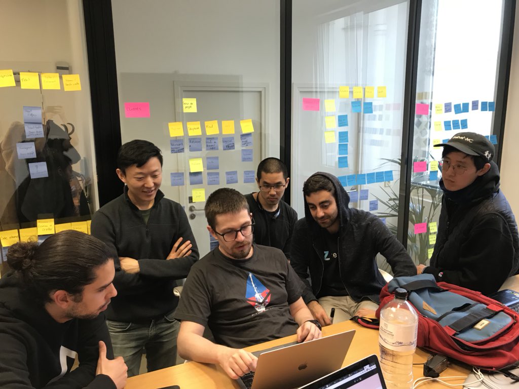 #ewasm university day two kicks off in Paris with devs from @ParityTech, <a href="/Truebitprotocol/">Truebit</a>, @ConsenSys, <a href="/dapphub/">DappHub</a>, <a href="/MakerDAO/">Maker is now Sky</a>, <a href="/kyokan_io/">KYOKAN (🌸, 🌿)</a> and <a href="/ethereum/">Ethereum</a>. <a href="/pepyakin/">big pep</a> teaches WASM basics, <a href="/alexberegszaszi/">axic.eth</a> teaches Solidity and Julia, <a href="/RealZandy/">RealZandy</a> teaches Maker and Everett teaches kevm.