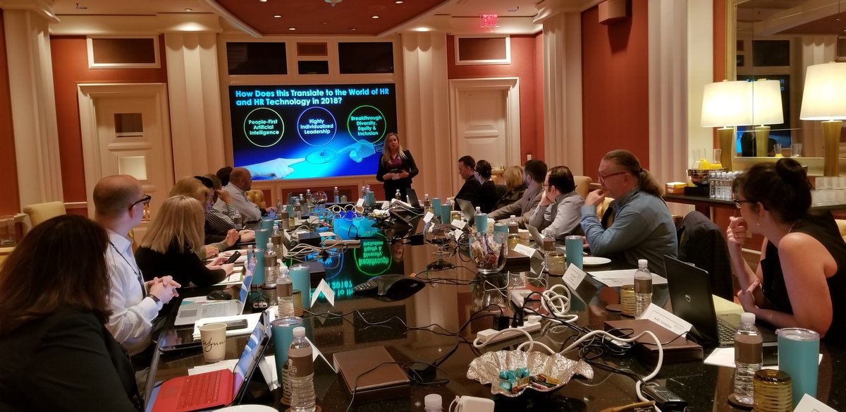 @cecilehcm connecting with analysts on #2018HCMTrends #ulticonnect @UltimateHCM <a href="/ronhanscome/">Ron Hanscome</a> @SGoldbergVR <a href="/mollielombardi/">Mollie Lombardi</a> <a href="/ChristaDegnan/">Christa Degnan</a> <a href="/rwang0/">R “Ray” Wang 王瑞光 #Cupertino #AI #Energy R.NFT</a> <a href="/brentskinner/">Brent Skinner</a> <a href="/JohnSumser/">John Sumser</a>  <a href="/SteveBoese/">Steve Boese</a> <a href="/StaceyHarrisHR/">Stacey Lynn Harris</a> <a href="/lisarowan/">Lisa Rowan</a> <a href="/Schoolcw/">Claire Schooley</a> @jclarey @JKostoulasHCM