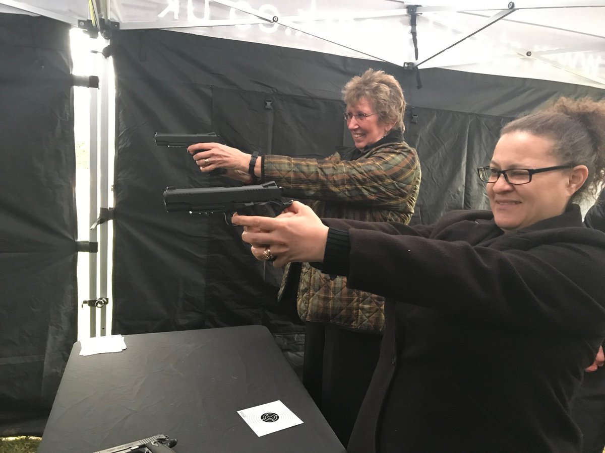 stockley_park's tweet photo. Charlies Angels taking aim #BBGunTargetShootingEvent #StockleyPark #TheSquareabout - Go Margaret and Caron! https://t.co/GaqvezYly1