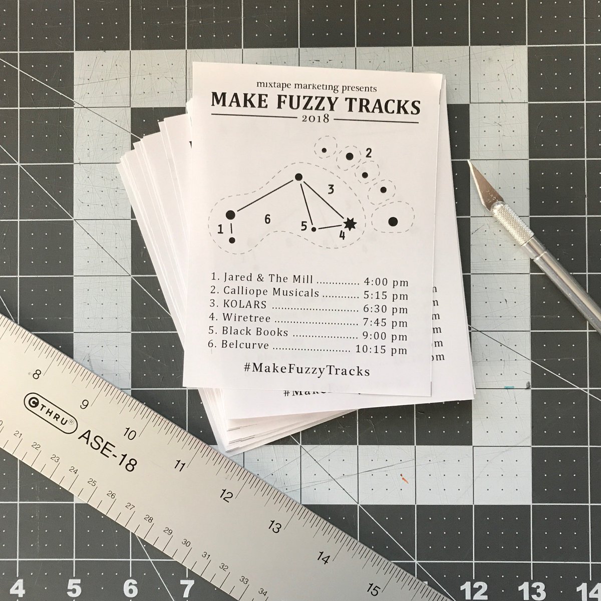 mixtapeagency's tweet photo. #MakeFuzzyTracks Party Peeps: Here's how it's all going down later today... https://t.co/IKjTa7cpL5 @jaredandthemill @calliopemusical @kolarcoocoo @wiretreemusic @blackbooksmusic @Belcurveband https://t.co/Okx9MQkzs3