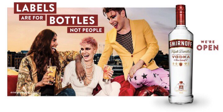 We're proud to announce that our <a href="/SmirnoffEurope/">Smirnoff</a> #WeAreOpen campaign has been shortlisted for best "Brand or Marketing Campaign" at the 2018 #BritishLGBTAwards. The winner is chosen by the public, so if you’d like to vote for us, you can do so here: britishlgbtawards.com/top-10-brand-o…