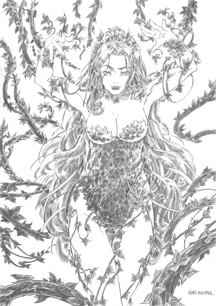 Poison Ivy. Taken so much time to deal with those leaves.
#PoisonIvy 
#DCcomics 
#FanArt 
#PencilDrawings 
#ManualArt 