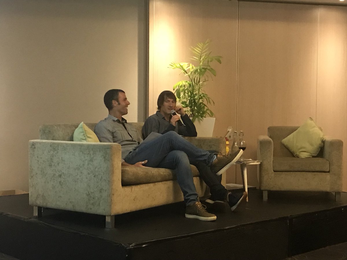 sbr_triathlon's tweet photo. @paulingpen interviewing @SebastianKienle about his triathlon experiences over the past years: the funny moments, the bizarre moments and the ultimate fans! https://t.co/A9aroykYkA