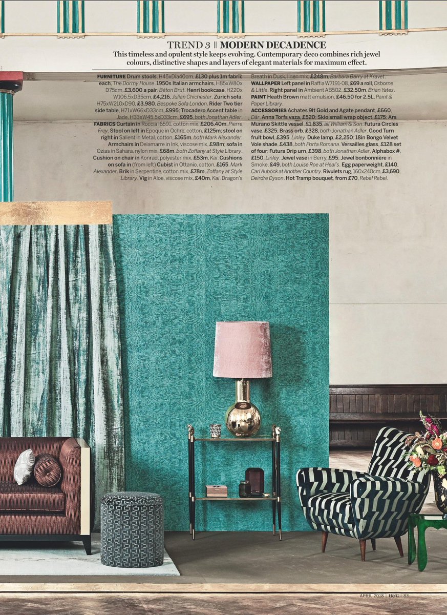 BespokesofaLond's tweet photo. @homesandgardens thank you for the coverage in the latest issue! @ZoffanyFW https://t.co/IsYx9TUR0p