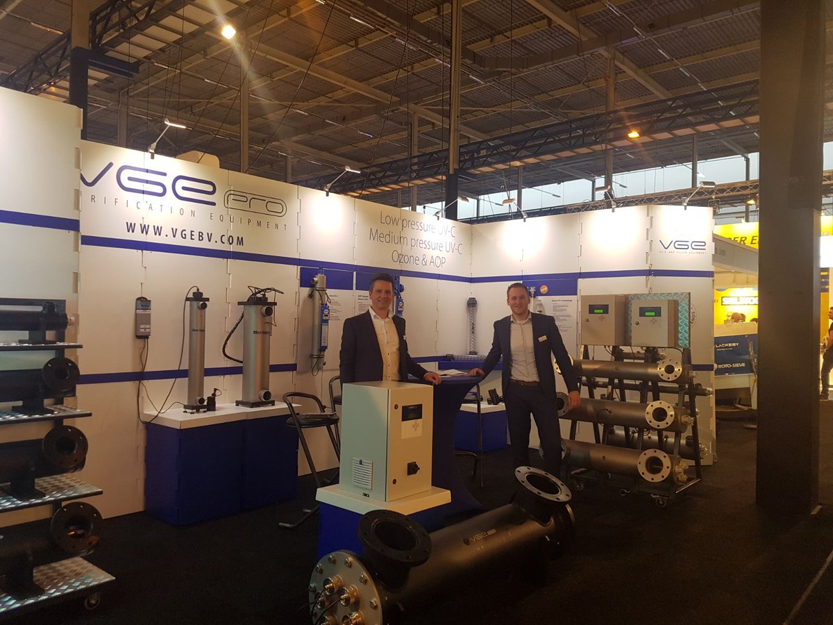 This week you can visit us at the @Aqua_Rio_EH (Netherlands) where Blue Lagoon and VGE Pro UV-C solutions are presented. William and Ruud are ready to meet you at stand J.110 and provide your with all information about adding UV-C purification technique to your filter system.