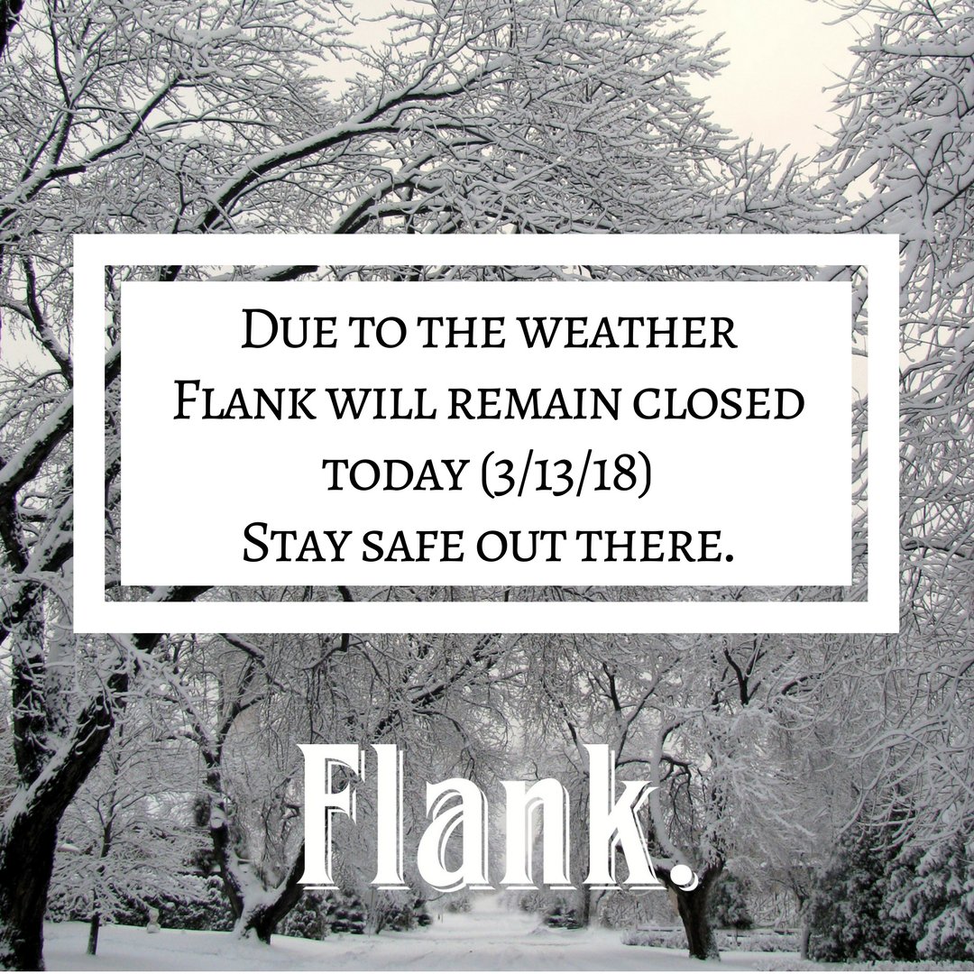 flankwaltham's tweet photo. Stay warm! We will open tomorrow at 4 p.m.
Make your reservations now at https://t.co/N7wouteE3S https://t.co/JGvGibSVTm