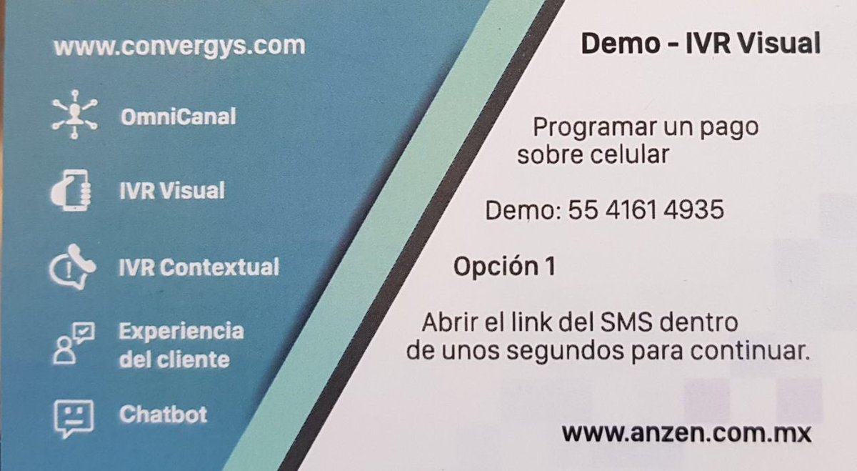 anzen_digital's tweet photo. IVR Anywhere te permite mejorar las relaciones del cliente usando las funciones de tu celular. 
Te dejamos un DEMO para que lo pruebes! #GCF2018 https://t.co/swmmG2oRjG