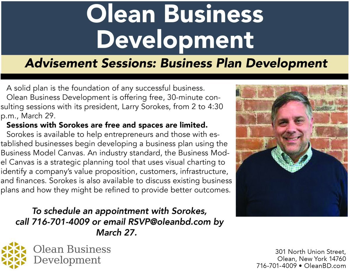 OleanBD's tweet photo. Let's get your business a solid plan. Our next advisement session is 3/29. Sign up today! https://t.co/SPtgSfO40i