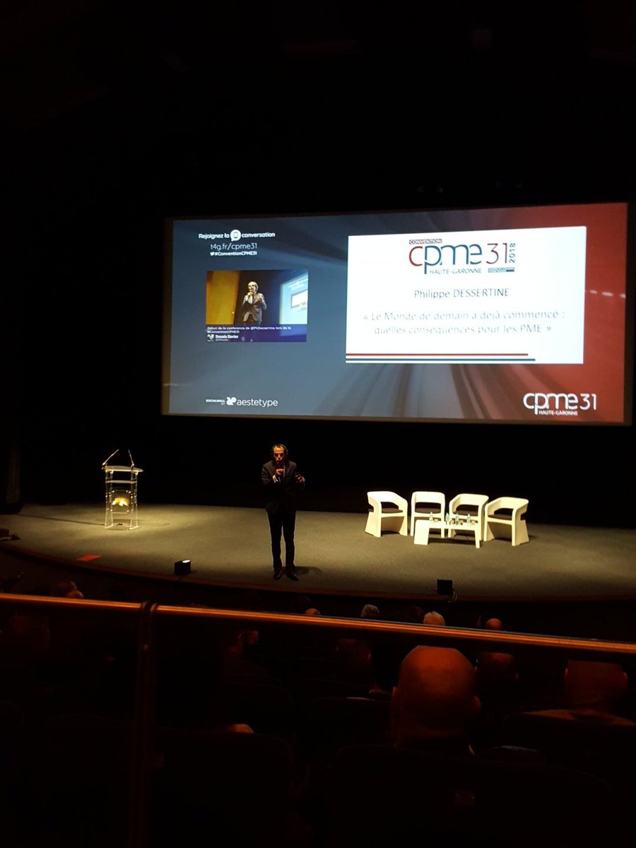 SoAppli's tweet photo. Conférence @PhDessertine  a #ConventionCPME31 . https://t.co/PsApWb8aSu