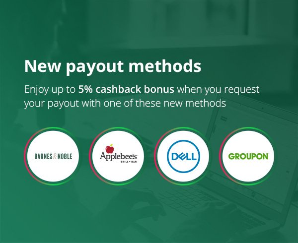 TopCashbackUSA's tweet photo. We've added 4 more gift card payout methods! Check 'em out---> https://t.co/Ph1MBN4jOY #spendsome #getsome https://t.co/upK33w9bfo