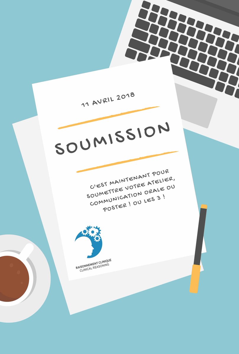 Clinical_reason's tweet image. Moins d'un mois pour soumettre votre atelier, communication orale ou affiche ... avant le 11 avril 2018 ! #RC2018 #raisonnement #clinique #Montréal rcudem.com/soumission.html