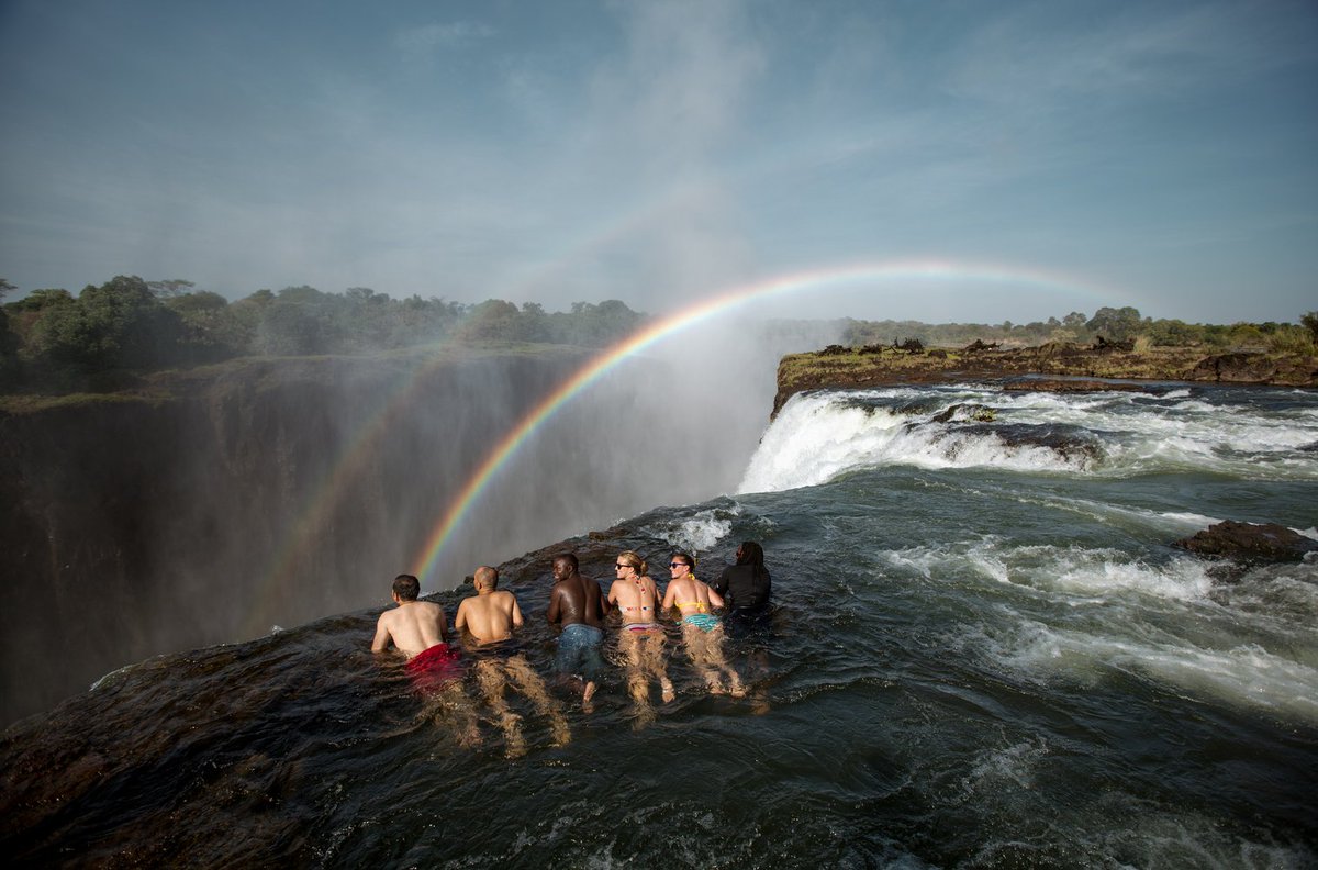 IKONJourneys's tweet photo. Devil’s Pool, if you dare! Experience the magnificent Victoria Falls from a different perspective.

Image Property of: @TongabeziZambia 

#traveltuesday #africa #zambia #wildlife https://t.co/W778vDj7yF