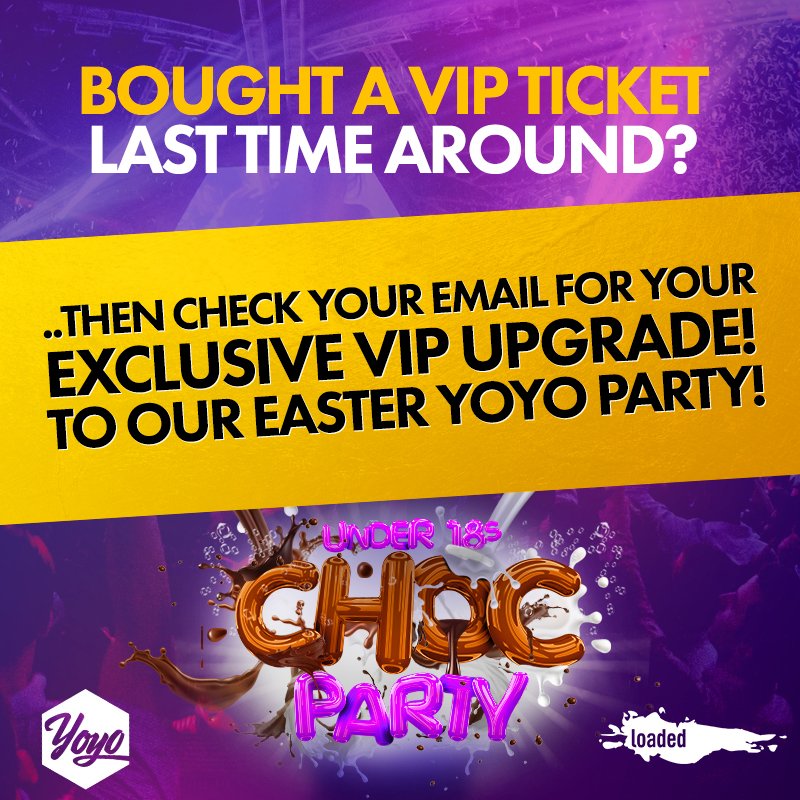YOYONights's tweet photo. Did you buy a VIP ticket online last time around? 
CHECK YOUR INBOX...
You'll find a treat waiting for you! https://t.co/D50hwKm4uB