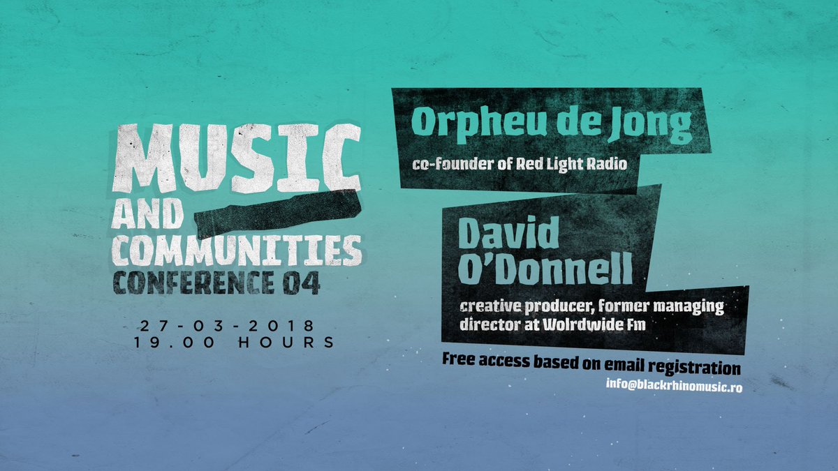 Ready for our next conference? We will talk with →David O'Donnell <a href="/cushtilla/">Dave O'D</a> | Creative Producer, <a href="/StrrrTV/">STRRR</a> UK editor and <a href="/SoundMotives/">Sound Motives</a>. Formerly <a href="/worldwidefm/">Worldwide FM</a> @MistralProductions <a href="/GillesPeterson/">Gilles Peterson</a> and →Orpheu the Wizard | co-founder of @Red_Light_Radio. 27 of March, save the date!