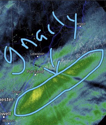 KeithCarson's tweet photo. Some nasty snow bands inbound to the coast in under an hour. https://t.co/XpNr49Vm1q