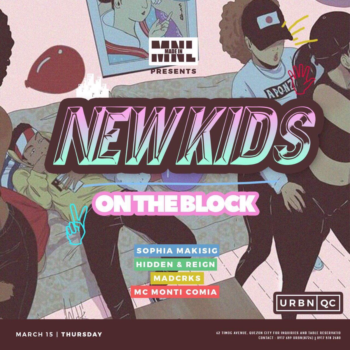 karlchuaa's tweet photo. Playing at URBN this Thursday for MADEINMNL's monthly #NewKidsOnTheBlock together with MADCRKS, Sophia, and Monti! ✨

OPEN BAR: Php 100 entrance fee comes with unli-drinks from 10pm-12mn ONLY! See ya 👀 https://t.co/R3UmKG0XbX