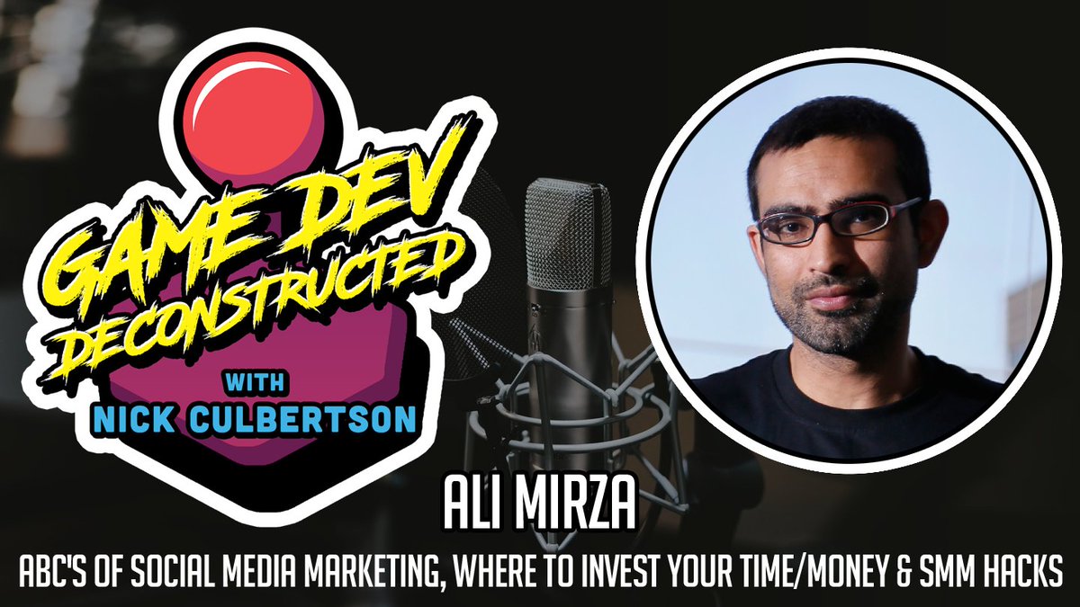 GDDeconstructed's tweet photo. Want 25k+ Twitter followers? Me too! You can start by listening to the latest episode with Ali Mirza (@AliMirza2k), a good friend &amp; expert marketing strategist. Recorded live @NoDDFW. #gamedev #podcast

Listen:
Apple - https://t.co/6vpiOJ2VrF
Everywhere - https://t.co/exuMhb874m https://t.co/Rg0YL8puUp