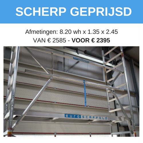 laddersenrolst1's tweet photo. (TIP)Op zoek naar een rolsteiger die voldoet aan de nieuwe opbouwnorm? Neem dan snel een kijkje op https://t.co/3HVKxelEh8. Zo hebben wij bijvoorbeeld de steiger 8.20 wh x 1.35 x 2.45 scherp geprijsd!(dubbele voorloopleuning) #rolsteiger #bouw #aanbieding #tip #dinsdag #schilders https://t.co/Fj9QPNIHkO