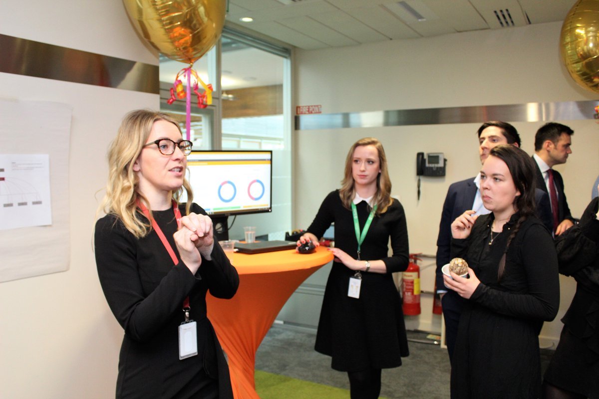 PwCIreland's tweet photo. Great atmosphere at our Tax Data and Analytics Showcase in Spencer Dock HQ. Wonderful to see all the teams enthusiastically showcasing their data and analytics ideas. https://t.co/isdd1NMJrW