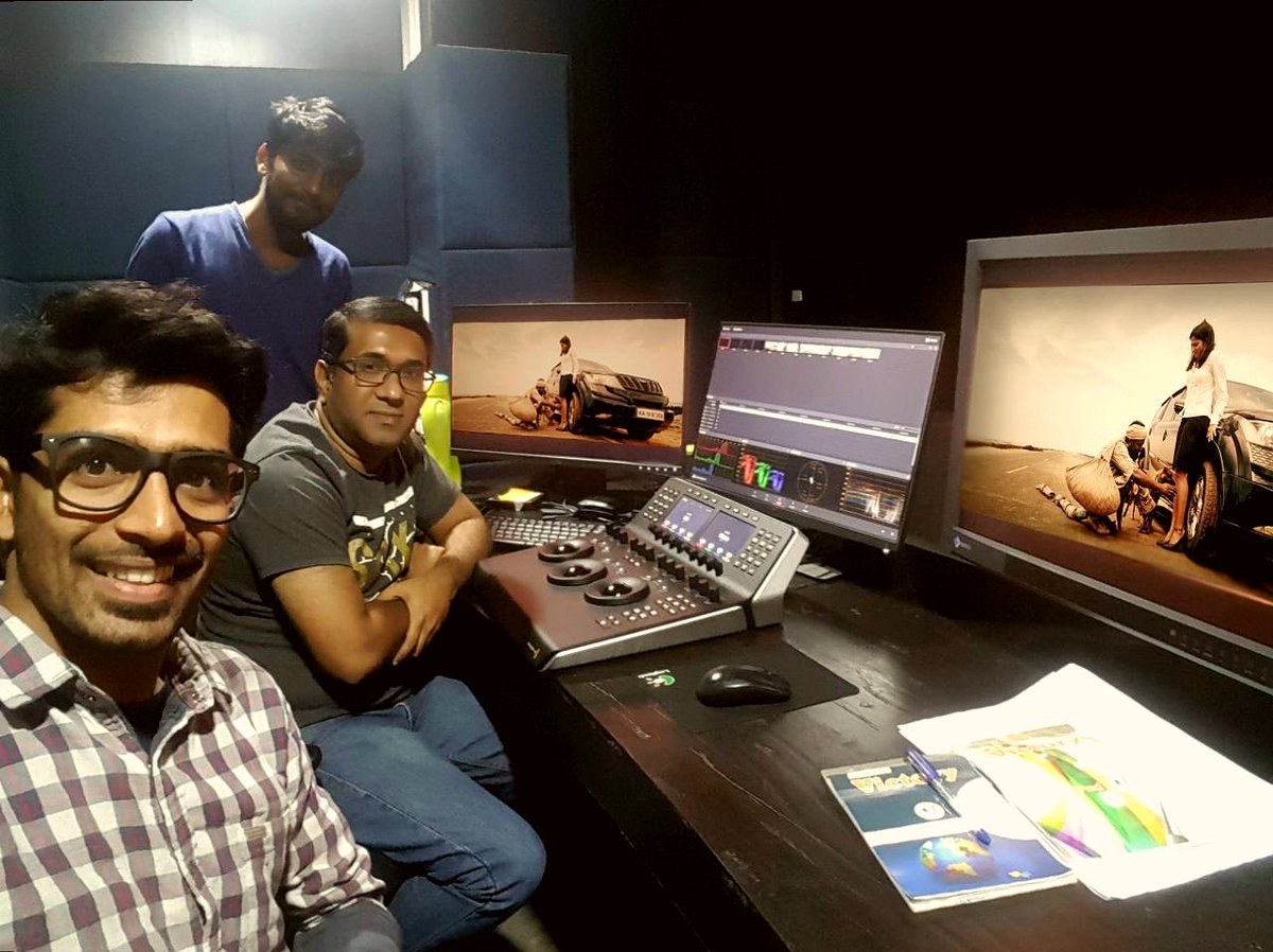 Kiranraj61's tweet photo. I am happy to share this news with you, Colour grading of my film in Katha Sangama has been completed 😊 grading done by #TomcCJose. it was pleasure working with you sir😍

@shetty_rishab  @HariPrriya6 @Prakash_HK #PinakaStudio https://t.co/4gfXzfIOWV