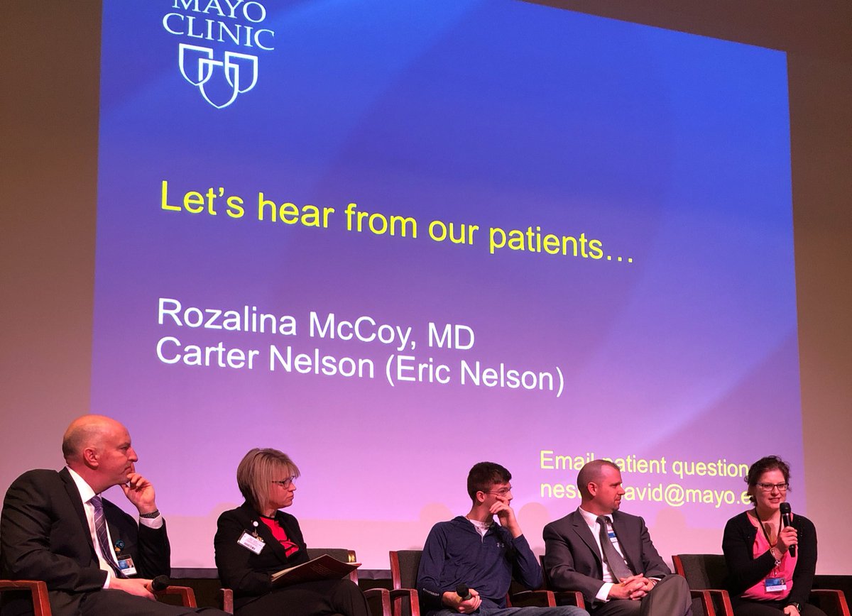 DrTimMorg's tweet photo. @DrDavidNestler kicking off the @MayoClinic #2018MCQualityCon by a conversation with patients about #PatientExperience https://t.co/rnThverVaV