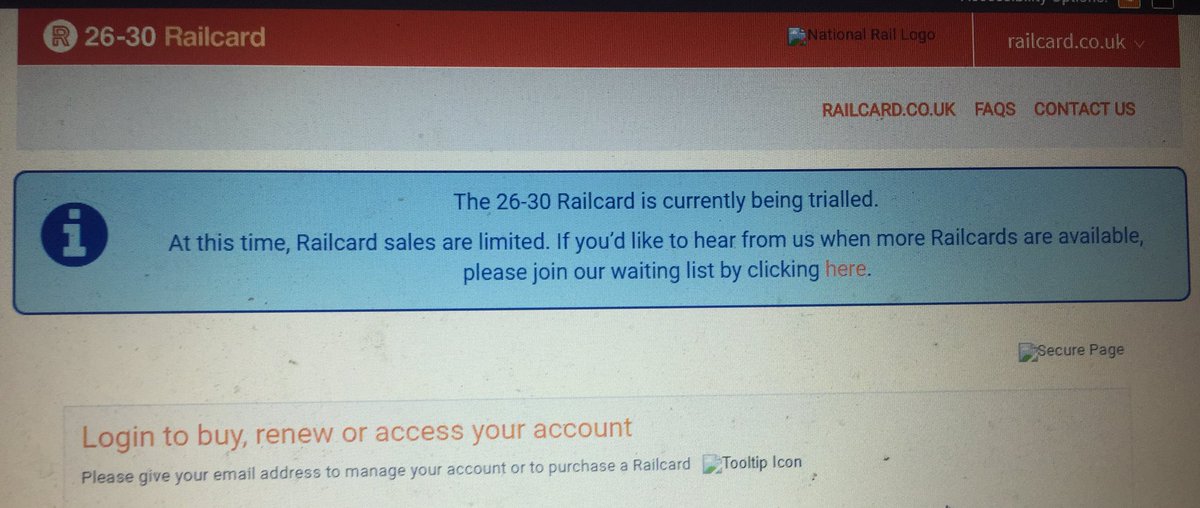 MichelleG0015's tweet photo. @_Railcards am I to assume there aren’t any more availible??? https://t.co/yzdKJu32gs