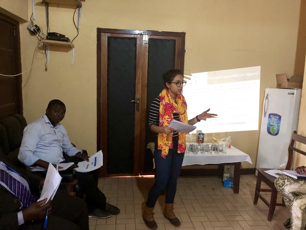 marryumk's tweet photo. @CLShumanrights clinic working w CSOs in #Bangui this week to develop #UPR submissions. Many thanks to @UPRinfo for assisting our efforts to make #UPR a truly inclusive process. https://t.co/i4eo8RBntU