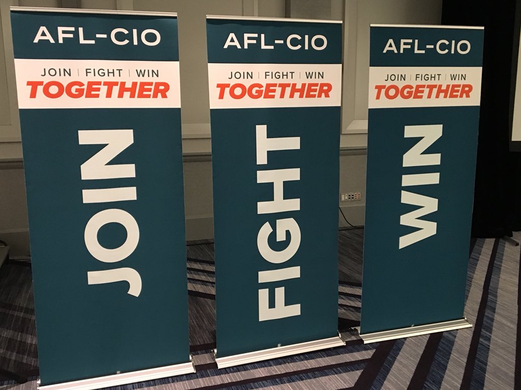 pmueller4's tweet photo. @EducationMN members proud to stand with the House of Labor - Mid-West AFL-CIO gathering in Chicago. Pres. Richard Trumka, “Enough is enough! - an economy that works for everyone is the standard we aspire to!” I Am 2018! #BelieveinWeMN #JoinFightWin https://t.co/ocK0GWsKoD