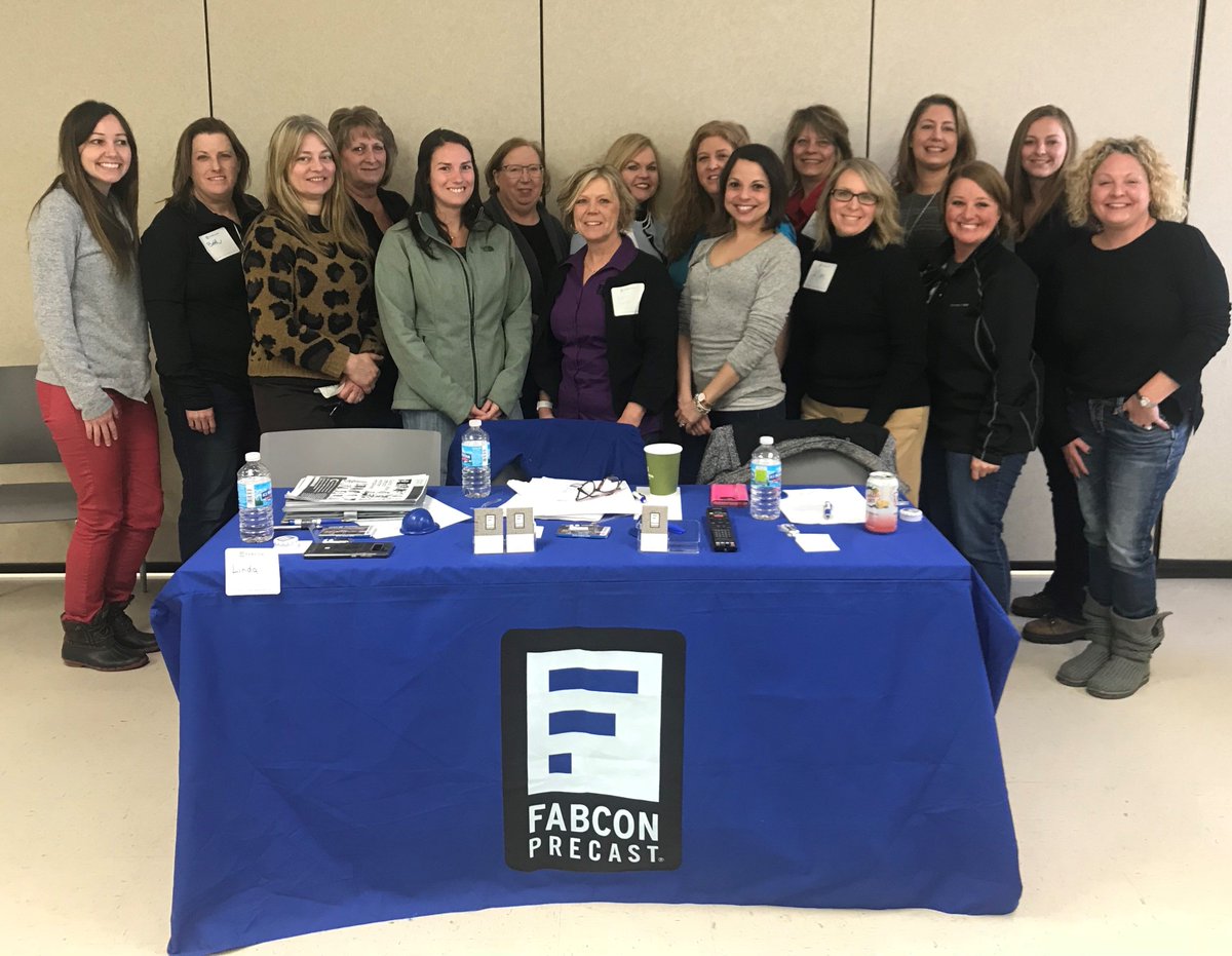 FabconPrecast's tweet photo. Thank you to everyone who participated in our #2018WICWeek plant tour and panel, it was a huge success! Extra special thank you to our very own women in construction who participated in the panel session and shared their own experiences and insight! https://t.co/i32d4QrFEi
