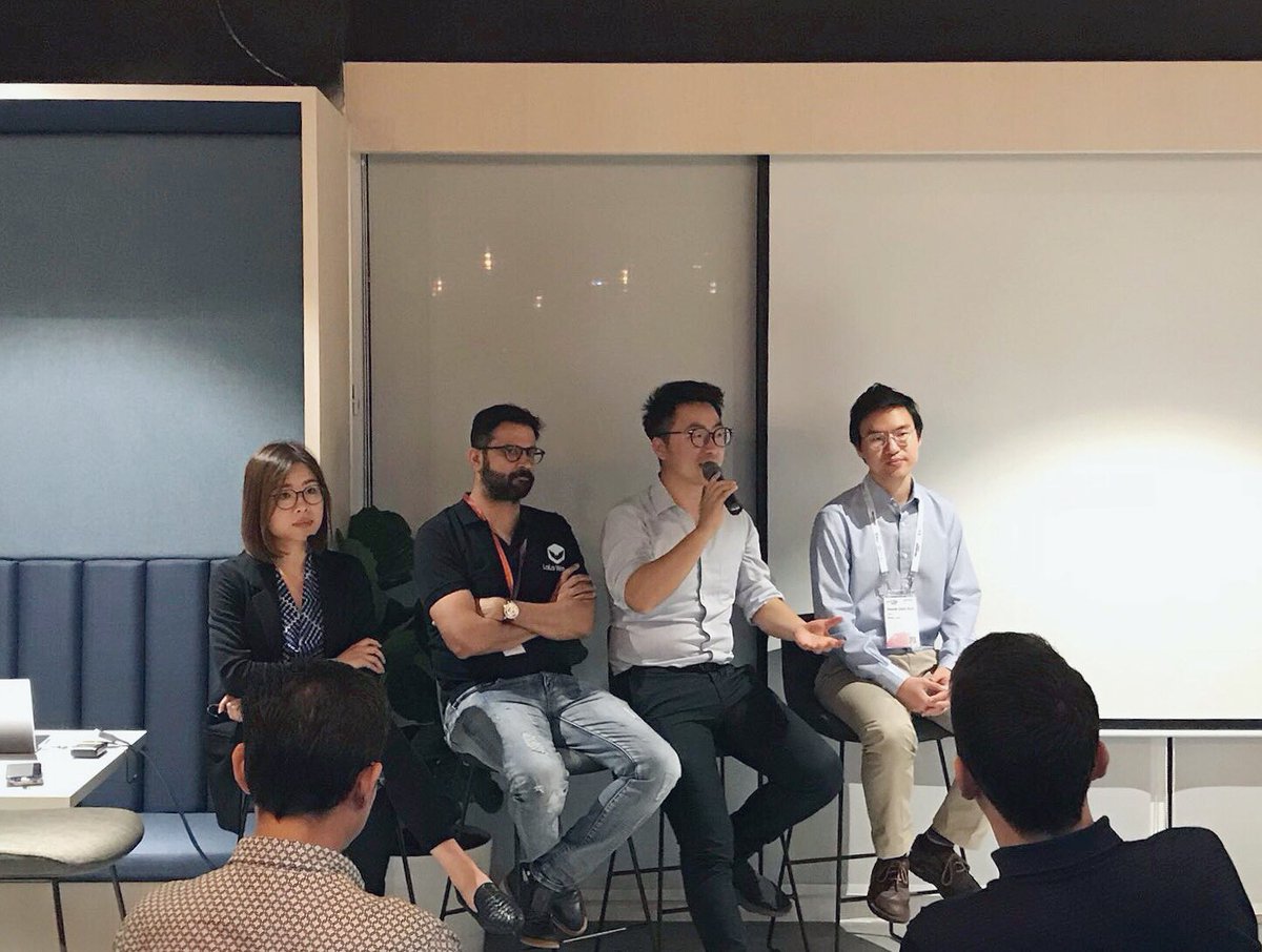 Bobby Bao @internetgene at the meetup tonight hosted by @StellarOrg and  @MyLaLaWorld where he is a panel speaker. #fintech #cryptocurrency