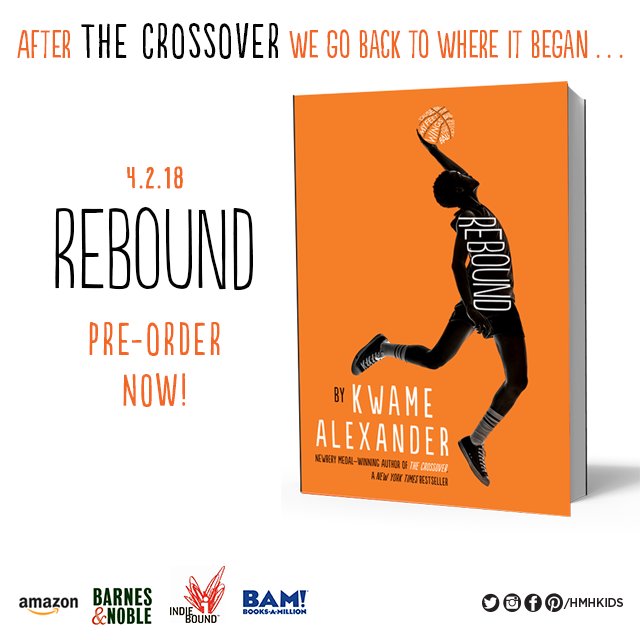 ClarionBooks's tweet photo. .@kwamealexander's REBOUND is a slam-dunk with @ala_booklist + @kirkusreviews, who gave it stars! They called it a "pitch-perfect follow-up." and "An eminently satisfying story of family, recovery, and growing into manhood." Swish! Pre-order today: https://t.co/WuGIj2H49t https://t.co/zqN1zOiUBH