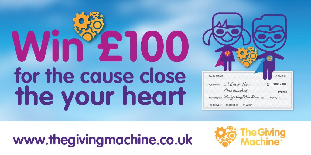 GivingMachineUK's tweet photo. Today Only! One cause will win a £100 donation. Complete and retweet   
"The cause close to my heart is ........  #clickshopgive #TheGivingMachine" https://t.co/ohNEm8iMZE