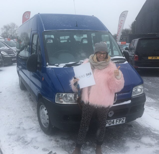Poppy from Wales picking up her Peugeot Boxer last week. Thank you for the business and good luck touring with the band! #Vans365
