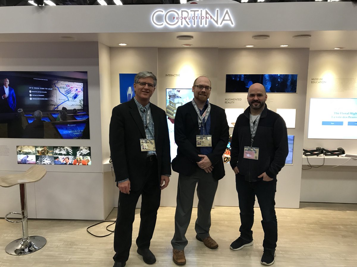 Cortina_Team's tweet photo. Day 3 of the #SXSW Trade Show starts now! Stop by #Booth317 to chat with some of our senior leadership team and demo our latest #VR and #AR work! #SXSW2018 https://t.co/c5aJEsxVib