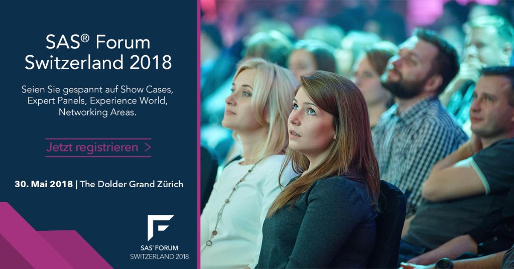 SAS_DACH's tweet photo. #Analytics ist so vielfältig wie das Leben selbst. In allen Branchen und Bereichen finden sich Anwendungsszenarien. Konkrete Projekterfahrungen aus erster Hand am SAS Forum Switzerland #sasf18 am 30.05. https://t.co/feCI9fimsN https://t.co/MmgOcrSsHw