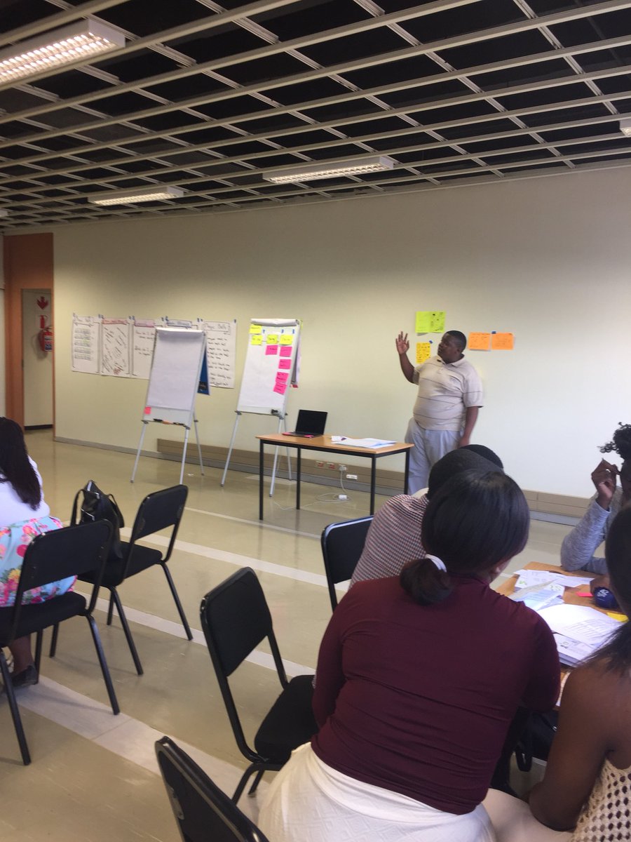 project_ICEP's tweet photo. Our former Deputy Chairperson @katlegokhule facilitating the #Scrum simulation for the day with the help of @joPerold from @agile42 ....interesting day indeed, learned some new things https://t.co/XhyUD5laKE