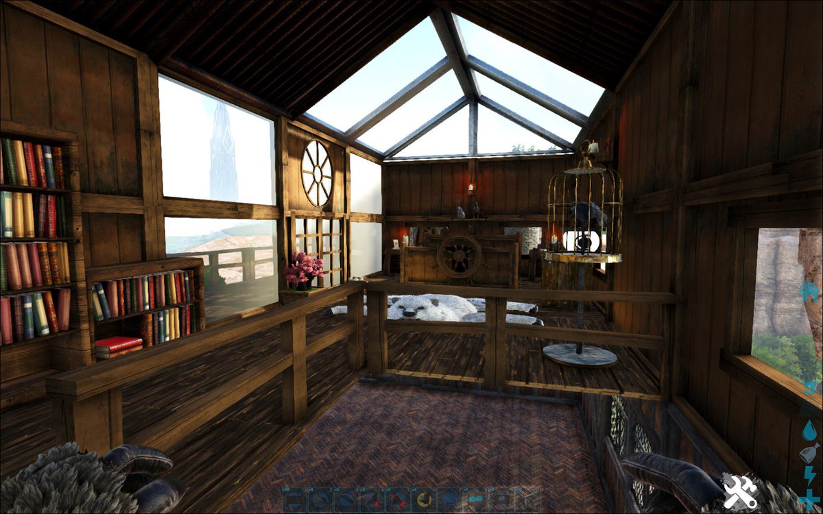 Thatslifegaming's tweet photo. So while @dooley_87 is sorting out hes server dooley suggested I build a house so this is were i got to using @ecoModsGames and some of the castle structures! Deco is what @survivetheark is missing from the game looking forward to finishing it off tonight #ecomods #ark #build https://t.co/Xw7F22bJES